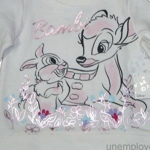 Bambi Deer Disney Pullover Sweatshirt Girls Shirt